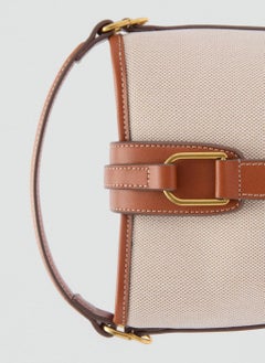 MANGO Contrasting Canvas Bucket Bag  - Image 5
