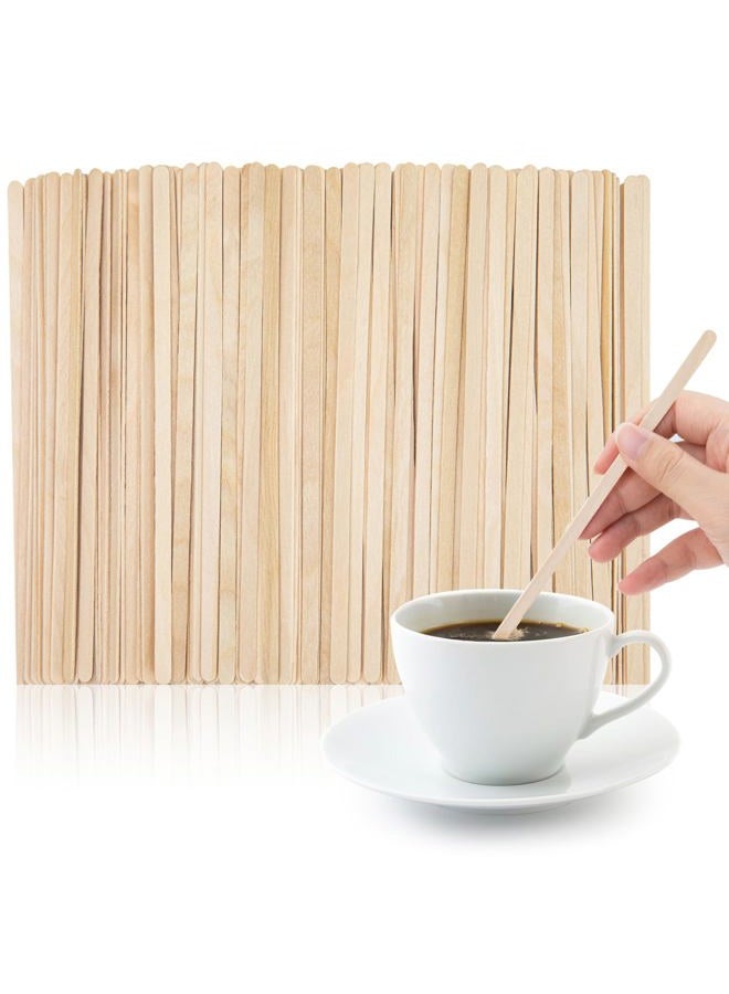 WISYOK Coffee Stirrers, 500 PCS 7.0 Inches Disposable Coffee Stir Sticks, Premium Birch Wooden Stirrers for Coffee, Cocktails, Smooth Round Ends, Splinter-Free, Ideal for Coffee Bar, Office, and Home - Image 1