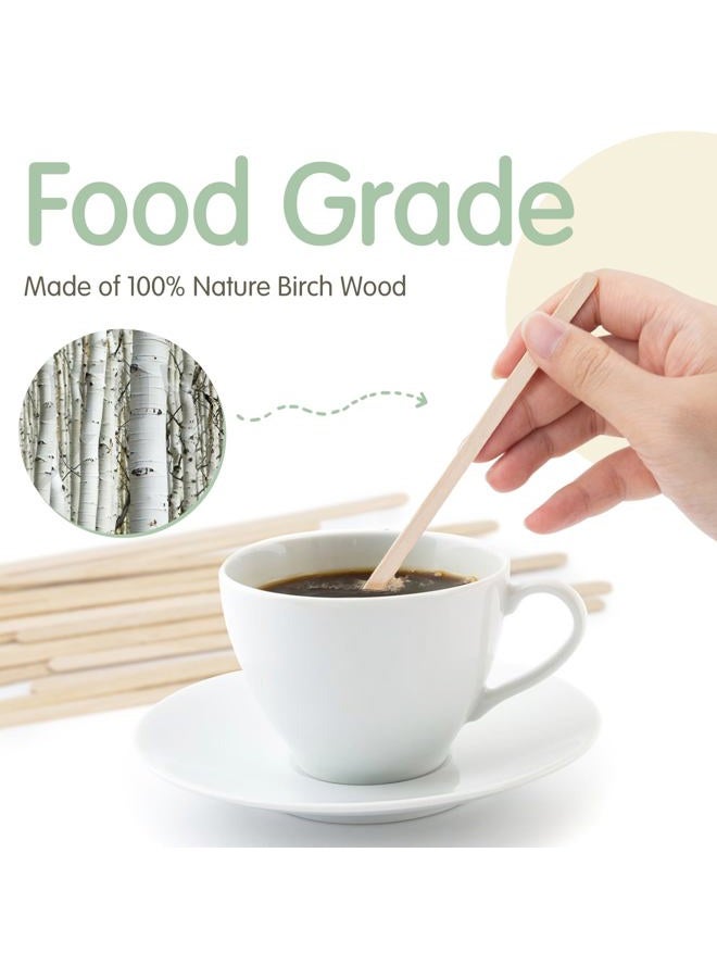 WISYOK Coffee Stirrers, 500 PCS 7.0 Inches Disposable Coffee Stir Sticks, Premium Birch Wooden Stirrers for Coffee, Cocktails, Smooth Round Ends, Splinter-Free, Ideal for Coffee Bar, Office, and Home - Image 4