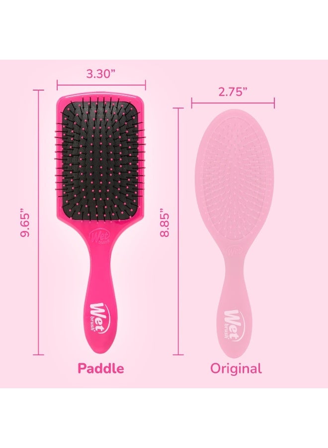 Wet Brush Paddle Detangler Hair Brush | Pink - Image 4