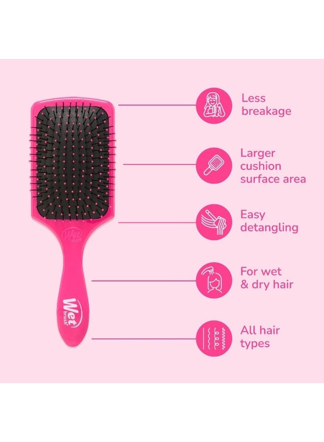 Wet Brush Paddle Detangler Hair Brush | Pink - Image 3