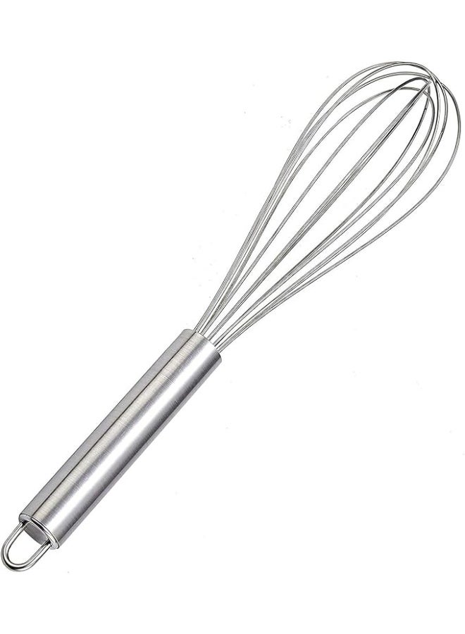 Lynacz Original 12 Inch Stainless Steel Handheld Whisk – Manual Egg Beater for Baking, Cooking, Mixing & Beating – Durable Rust-Resistant Kitchen Whisk for Eggs, Cream, Batter & Sauces - Image 3