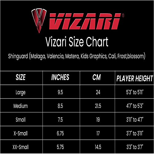 Vizari Matera Soccer Shin Guards | Shinguards for Adults and Kids with Ankle Protection (Red/Black, XX-Small) - Image 4