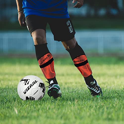 Vizari Matera Soccer Shin Guards | Shinguards for Adults and Kids with Ankle Protection (Red/Black, XX-Small) - Image 3