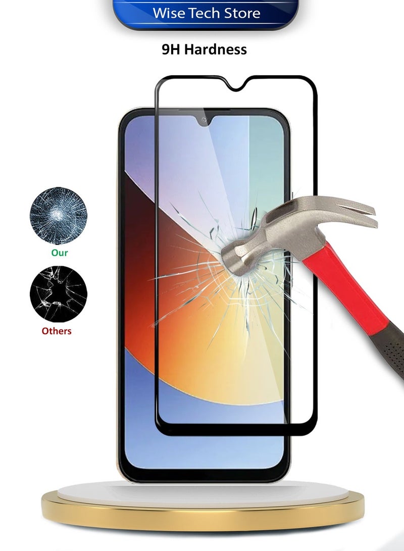 دبليو تيك شاومي ريدمي A7 برو 4G / ريدمي A7 4G 2026 سلسلة بريميوم E2E واقي شاشة زجاج مقسى كامل بالغراء كامل - شفاف/أسود - Image 4