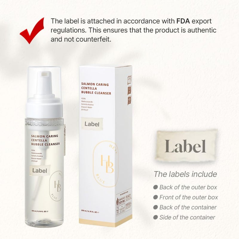 HEVEBLUE Salmon Caring Centella Bubble Cleanser - Salmon PDRN, pH 5.5, Salmon Egg Extract, Centella, Moisturizing, Balancing, Pore Cleansing, Low Irritation, Hypoallergenic, Sensitive Skin - Image 2