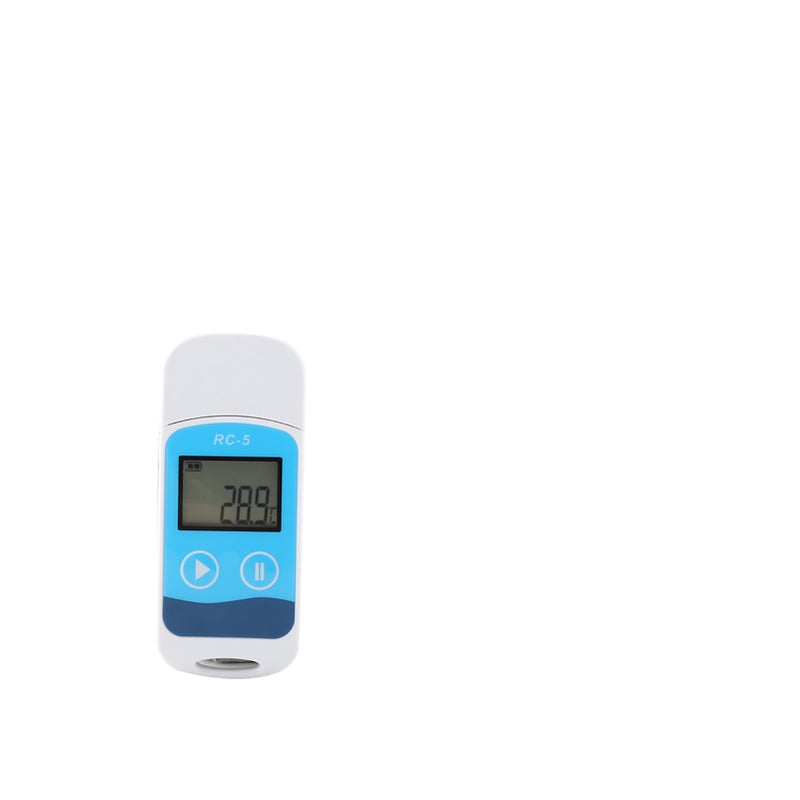 سجل بيانات درجة الحرارة المحمول RC-5 المسجل الصغير مع شاشة عرض LCD ومستشعر داخلي 32000 نقطة - Image 1