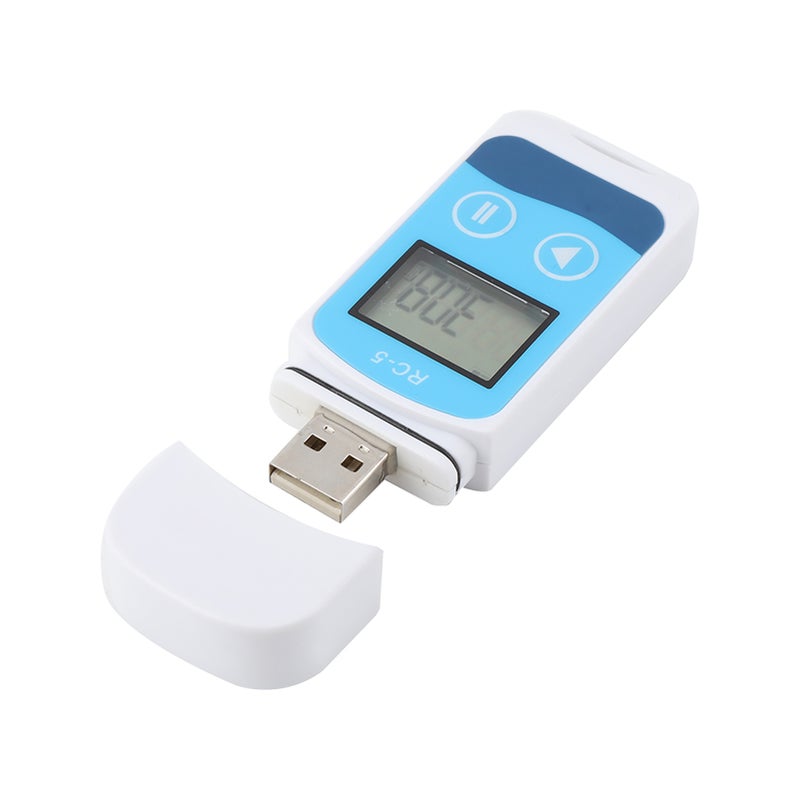 سجل بيانات درجة الحرارة المحمول RC-5 المسجل الصغير مع شاشة عرض LCD ومستشعر داخلي 32000 نقطة - Image 3