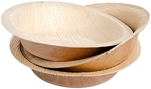 Crazy Sutra Areca Palm Leaf Bowls Eco-Friendly Disposable Cutlery Round Bowls 4 Inch Diameter Extremely Lightweight, Robust, hygienic, odorless, Tasteless, and Leak-Proof.(Pack of 25pc) - Image 3