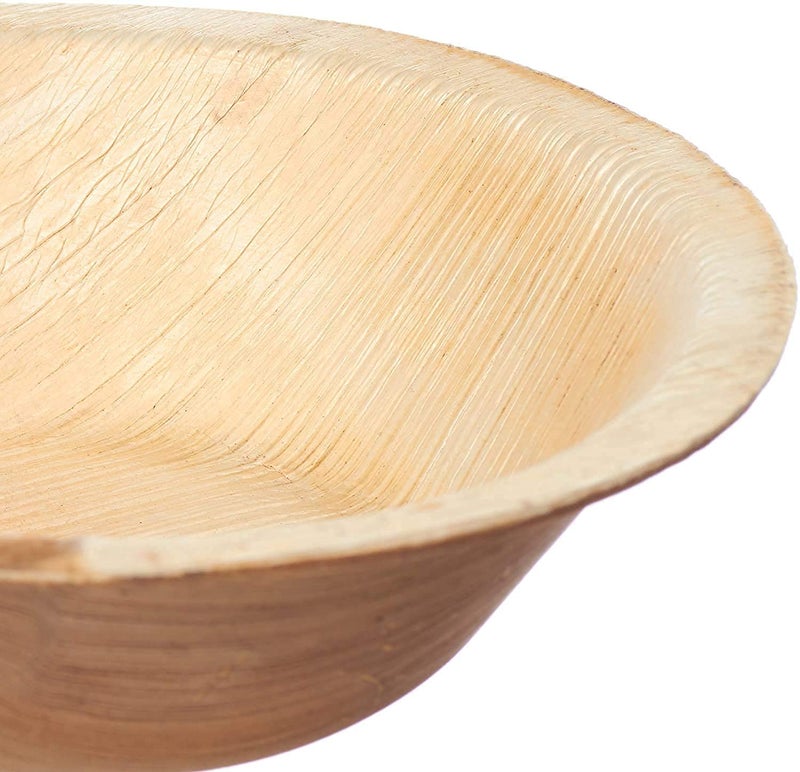 Crazy Sutra Areca Palm Leaf Bowls Eco-Friendly Disposable Cutlery Round Bowls 4 Inch Diameter Extremely Lightweight, Robust, hygienic, odorless, Tasteless, and Leak-Proof.(Pack of 25pc) - Image 4