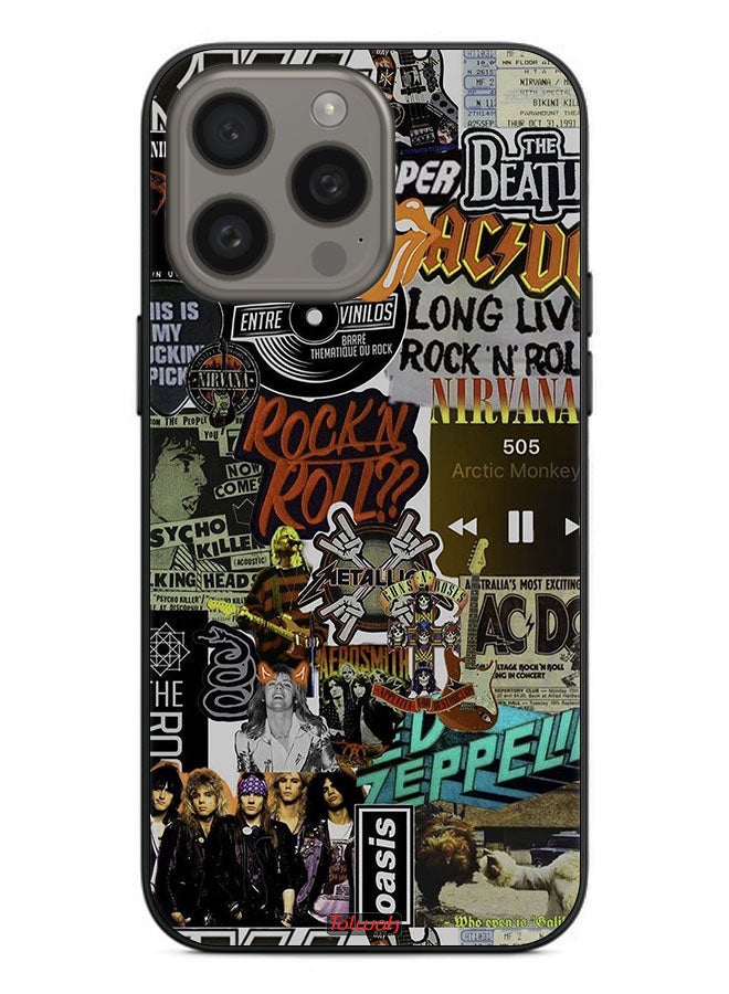 Tolwak Apple iPhone 15 Pro Protective Case Cover Long Live Rock N Roll - Image 2