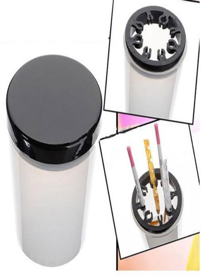 yueton Nail Art Brushes Holder Remover Cup Immersion Brush Cleaner Bottle Container - Image 2