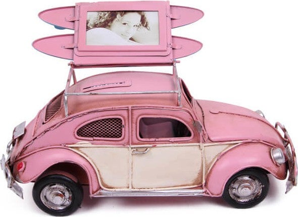 Mnk Home Decorative Metal Car Frame and Piggy Bank 1204E-3091  - Image 1