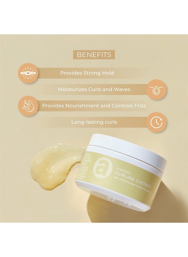 Ashba Botanics Flaxseed Curling Custard Natural Styling Gel for Curly & Wavy Hair (200GM) for Excellent Hold & Shine | Provides Moisture & Controls Frizz | Vegan & Cruelty Free - Image 3
