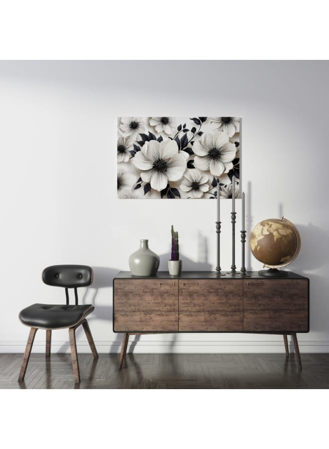 Home Gallery Dark Flower Printed Canvas wall art 120x80 - Image 4