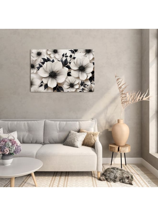 Home Gallery Dark Flower Printed Canvas wall art 120x80 - Image 2