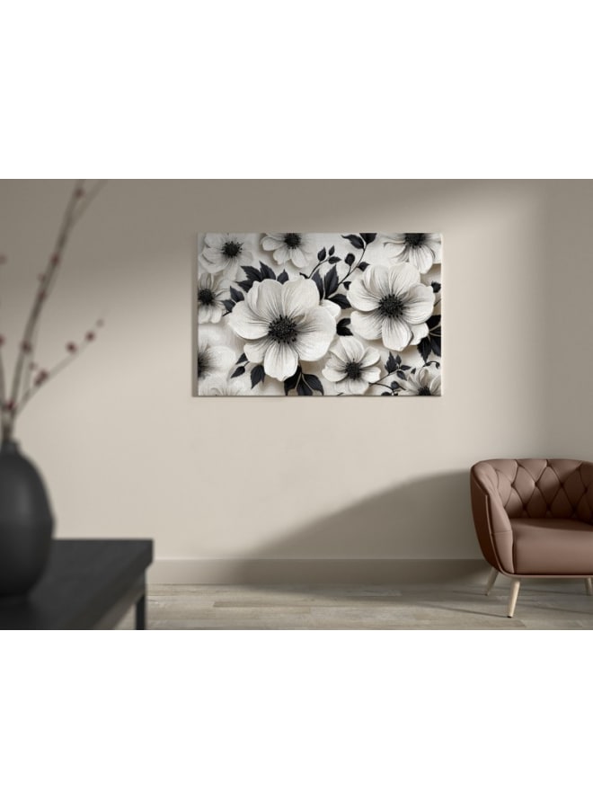 Home Gallery Dark Flower Printed Canvas wall art 120x80 - Image 5