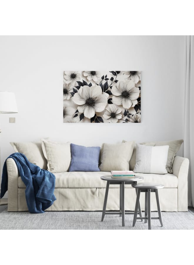 Home Gallery Dark Flower Printed Canvas wall art 120x80 - Image 3