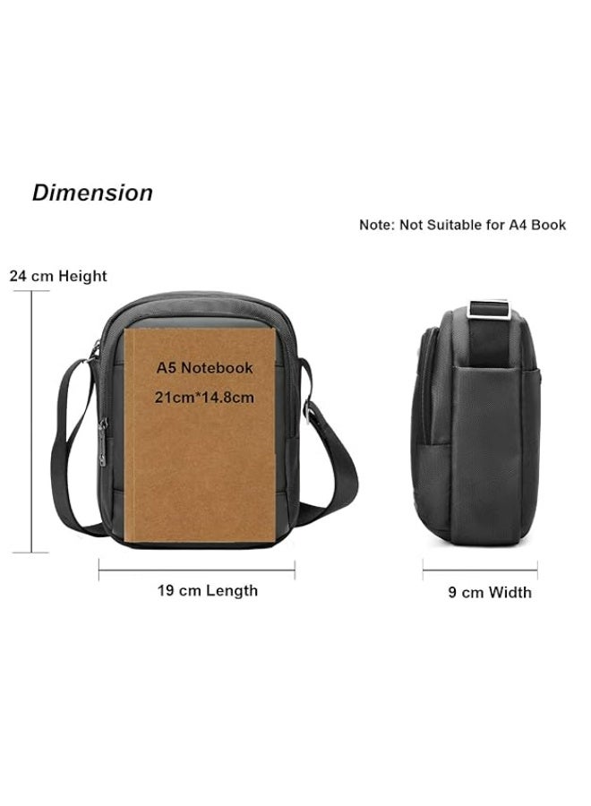 أركتيك هانتر حقيبة Arctic Hunter Sling للرجال، حقيبة جانبية صغيرة، حقيبة كروس أنيقة لجهاز iPad مقاس 8 بوصات، حقيبة هاتف محمول فاخرة، حقيبة كتف من البوليستر 1680D مقاومة للماء للمكتب والعمل غير الرسمي - Image 3