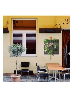 SYOSI Hanging Planting Bags, 9 Pockets Hanging Vertical Wall Planter Wall Mounted Grow Bag Outdoor Indoor Gardening Vertical Greening Flower Container, Storage Bags (0.5*0.5m)  - Image 4