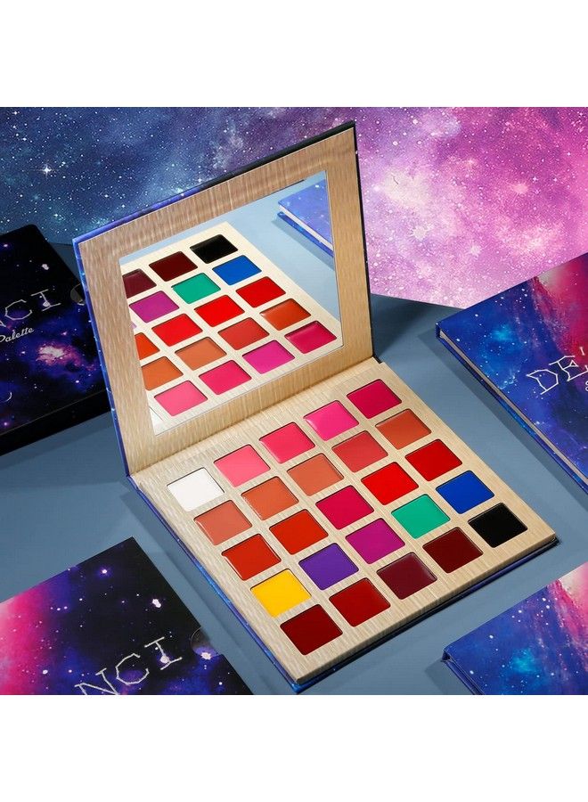COSLUXE Lip Makeup Palette Delanci Long Lasting Wear Lip Care Moisturizing Lipstick Setpigmented Festival Halloween Body Face Paint 25 Colorsprofessional Blendable Lip Makeup For Girl/Women/Kidsall Skin - Image 5