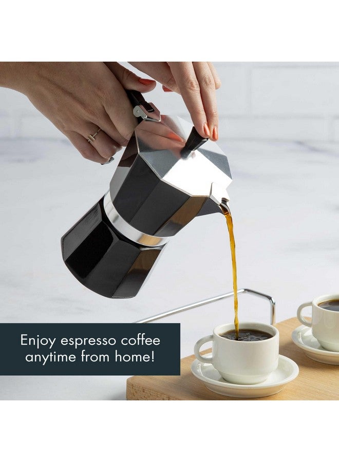 Primula Classic Stovetop Espresso and Coffee Maker, Moka Pot for Italian and Cuban Café Brewing, Greca Coffee Maker, Cafeteras, 6 Espresso Cups, Black - Image 1