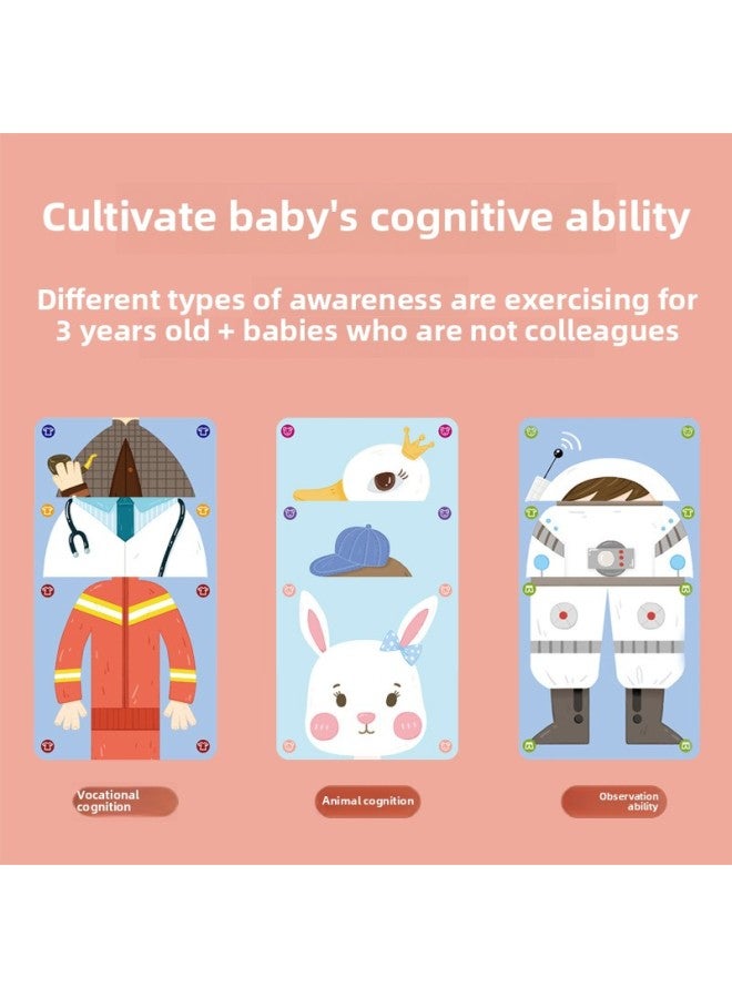 لعبة ألغاز مطابقة معرفية للأطفال، لعبة تفاعلية لتركيز التدريب على الوالدين والطفل، لعبة ألغاز، لعبة التفكير المنطقي، اللون: مسابقة الحيوانات - Image 4