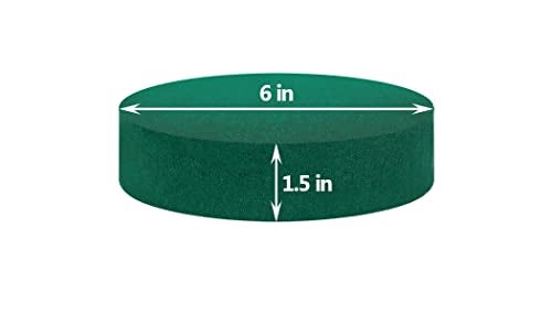 FLOFARE Pack of 6 FLOFARE Round Floral Foam Blocks for Fresh and Artificial Flowers, (6" X 1.5"), Dry & Wet Green Flower Foam for Flower Arrangements and Florist Supplies - Image 2