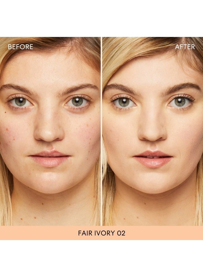 bareMinerals بودرة أساس فضفاضة أصلية SPF 15، بودرة أساس معدنية خفيفة، تغطية قابلة للبناء، خالية من التلك، نباتية (عاجي فاتح 02) - Image 3