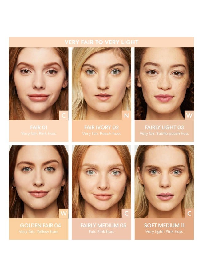 bareMinerals بودرة أساس فضفاضة أصلية SPF 15، بودرة أساس معدنية خفيفة، تغطية قابلة للبناء، خالية من التلك، نباتية (عاجي فاتح 02) - Image 5