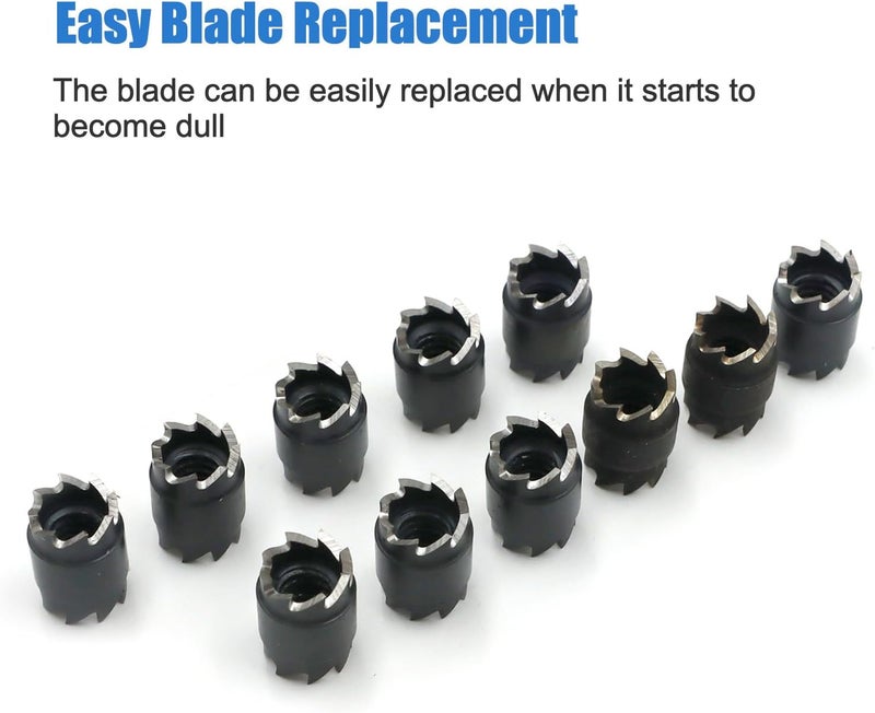 Handook Spot Weld Cutter, Sheet Metal Hole Cutter, Punch Remover Panel Separator for Power Drill Welding Auto Body Work Tool, 3/8 Inch Drill Bit Tool (14-Pack) - Image 3