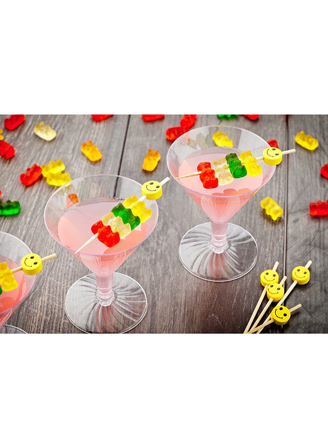 Restaurantware 4 Inch Bamboo Skewers, 1000 Disposable Food Picks - Built-In Burger Cartoon, Sustainable, Yellow And Black Bamboo Decorative Appetizer Picks, Durable, For Parties Or Picnics - Image 5