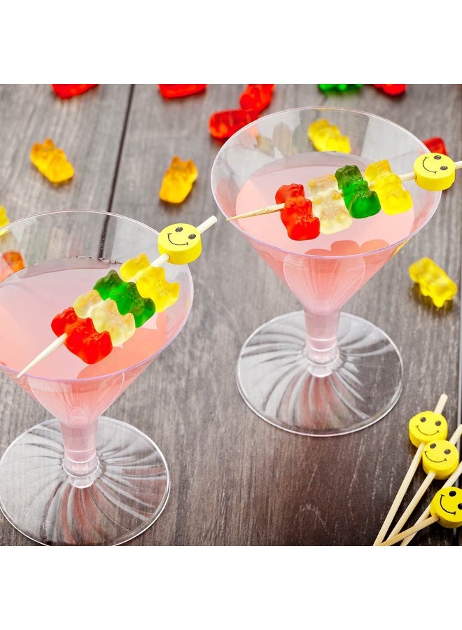 Restaurantware 4 Inch Bamboo Skewers, 1000 Disposable Food Picks - Built-In Burger Cartoon, Sustainable, Yellow And Black Bamboo Decorative Appetizer Picks, Durable, For Parties Or Picnics - Image 3