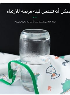 شو وو غطاء مقاوم للماء ومضاد للأوساخ، مريلة تغذية الطفل، غطاء كرسي الطعام لتناول الطعام، فستان مريلة بدون أكمام يُعلق على الكرسي المرتفع والطاولة، مرايل الفطام لمدة 0-60 شهرًا  - Image 4