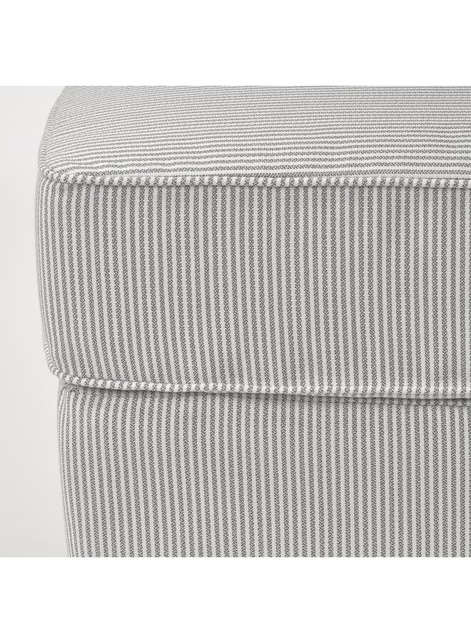 Zaboon Footstool, Klovsta grey/white - Image 3