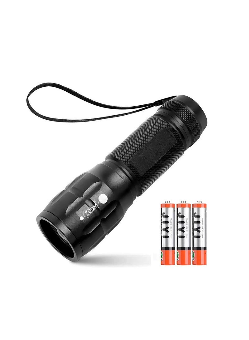 مصباح LED، مصباح يدوي يعمل بالبطارية، فائق السطوع، بحجم الجيب، محمول باليد، خفيف الوزن، مناسب للتخييم وحالات الطوارئ وانقطاع التيار الكهربائي والمزيد من الاستخدامات الخارجية - Image 1