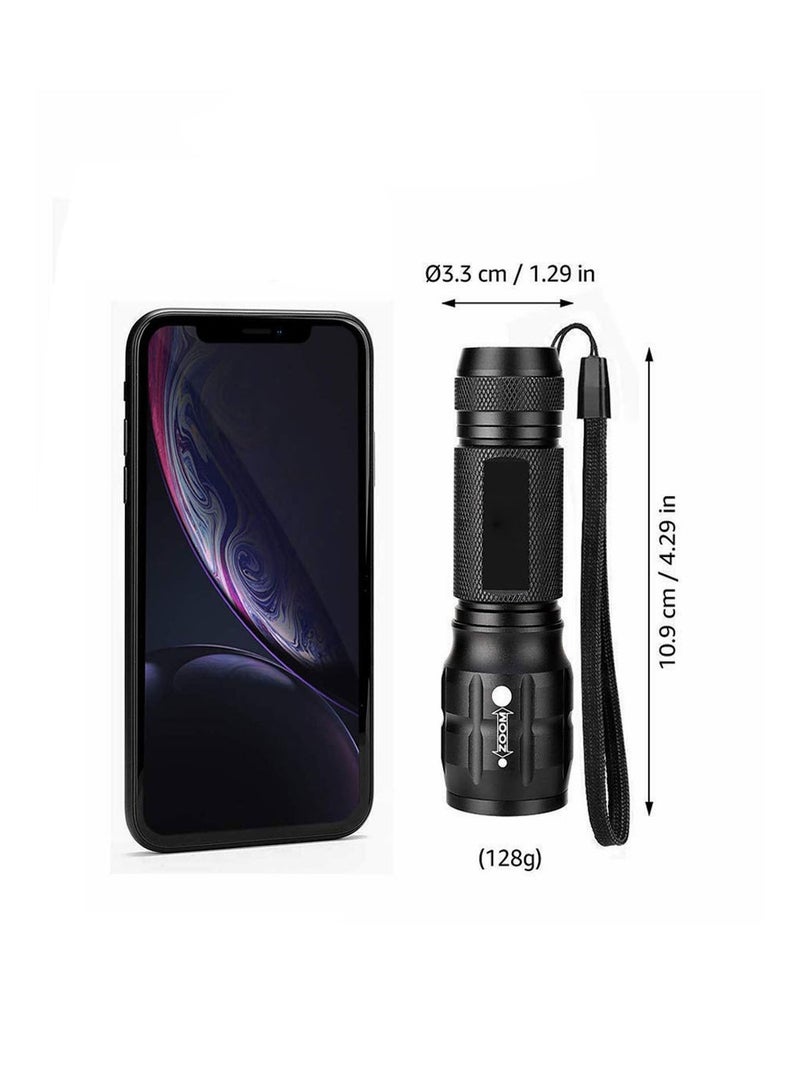 مصباح LED، مصباح يدوي يعمل بالبطارية، فائق السطوع، بحجم الجيب، محمول باليد، خفيف الوزن، مناسب للتخييم وحالات الطوارئ وانقطاع التيار الكهربائي والمزيد من الاستخدامات الخارجية - Image 2