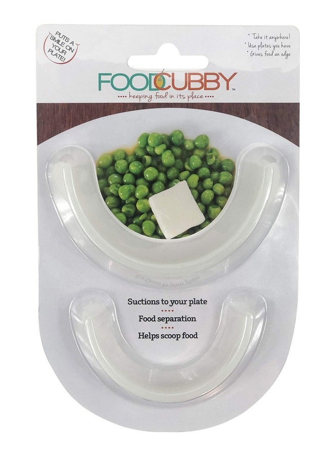 Food Cubby فواصل أطباق الطعام الشفافة (عبوة من قطعتين) - Image 1