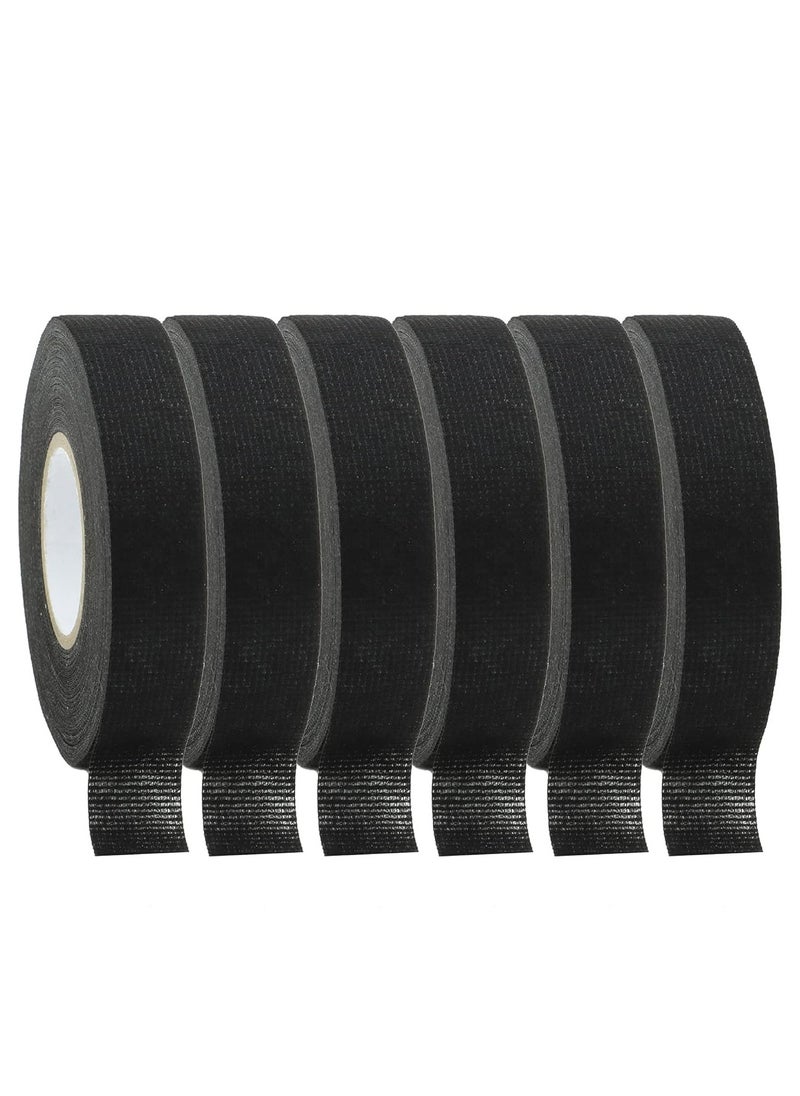Oasisgalore - 6 Rolls Black Wiring Harness Tape, 19mm x 15m, High-Temp, Flame-Resistant for Auto Electrical Wrap & Insulation. - Image 1