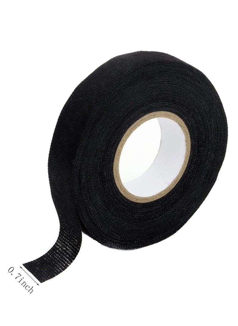 Oasisgalore - 6 Rolls Black Wiring Harness Tape, 19mm x 15m, High-Temp, Flame-Resistant for Auto Electrical Wrap & Insulation. - Image 1