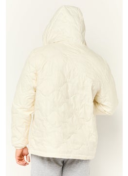 adidas Originals Men Sportswear Fit Outdoor Down Quilted Jacket, Ivory  - Image 4