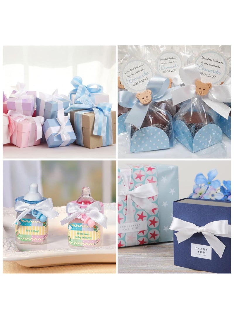 Generic White Satin Ribbon, Solid Color Polyester Fabric Ribbon for Gift Wrapping, Crafts, Bows Making, Wreaths, Sewing Projects, Baby Showers and Wedding Party Decoration - Image 3