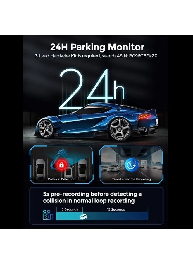 AZDOME HT03 Hardwire Kit, Type-C Port, For M300S/ M550 Pro/M550 MAX/M560/M58012ft Cable with Fuse, 24H Parking Monitor, 12V-24V to 5V/2.5A Dash Cam Power Supply - Image 3