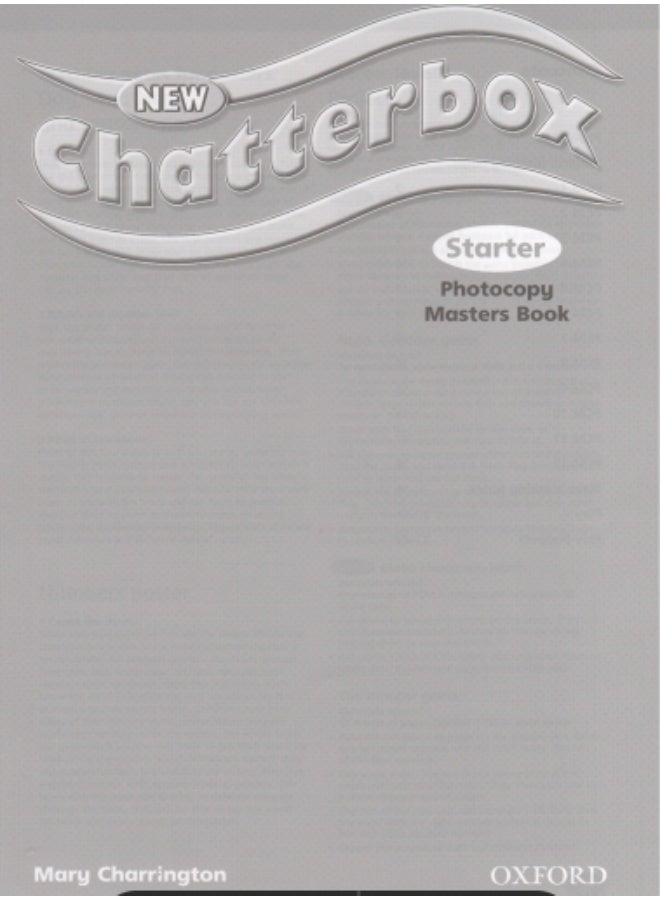 Oxford New Chatterbox - British English course for beginner to elementary_Starter_photocopy_masters_book - Image 1