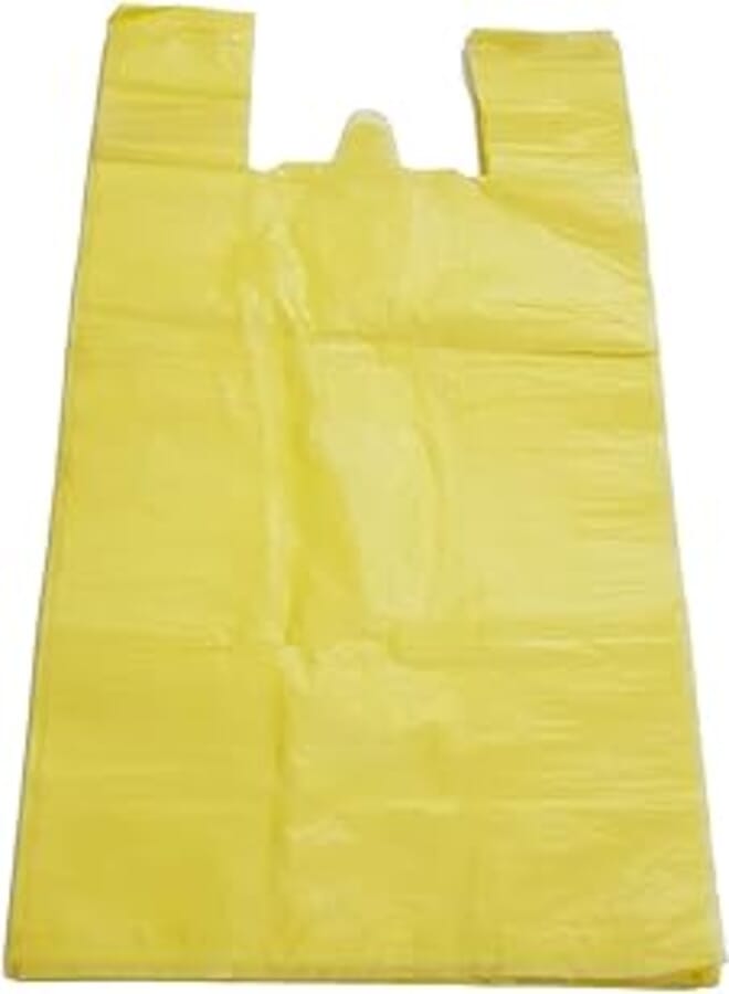OR Plastic bags T-shirt, yellow color big size 46x31 cm