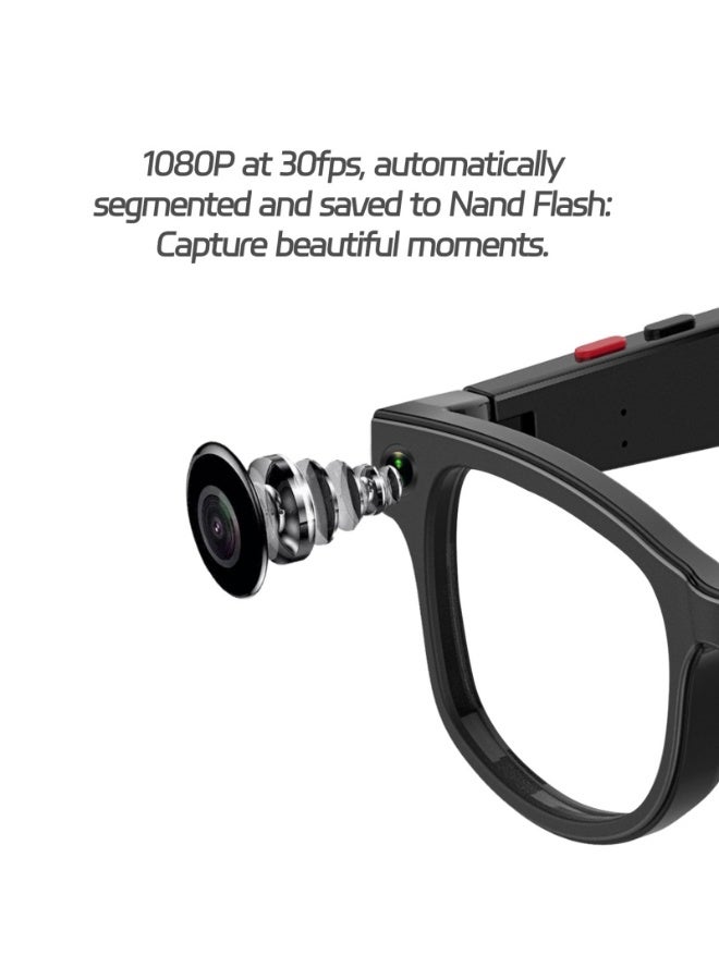 Domars Smart AI Camera Glasses UV Protection Anti-Blue Light with 5MP 1080p HD Photo Capture Auto Color-Changing Interchangeable Lenses for Men Women Travel Recording Voice Calls Language Translation 1 Pair Of Eyeglass Frames + 3 Pairs Of Lenses - Image 4