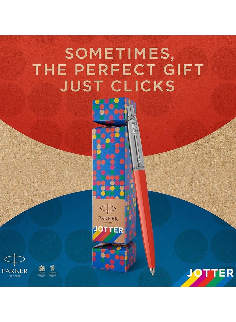 PARKER 1-Piece Jotter Ballpoint Pen In Cracker Gift Pack Vermilion Red  - Image 2
