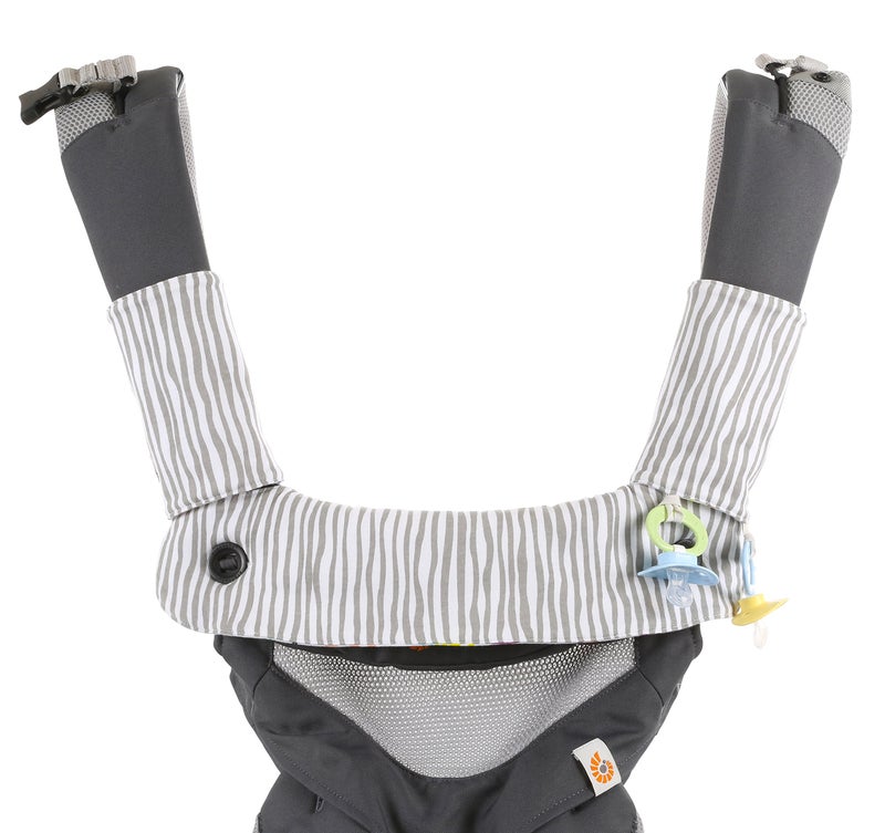 Mila Millie Premium Drool and Teething Reversible Cotton Pad | Fits Ergobaby Four Position 360 + Most Baby Carrier | Pink Herringbone Design | Hypoallergenic | Great Baby Girl Shower Gift by Mila Millie - Image 5