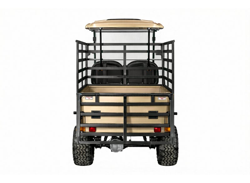 EPIC Grounds Maintenance / Luggage 2-Seater Lifted Electric Golf Cart with Lithium Battery 105Ah & Standard Tires | Utility LSEV (Golden) - Image 4