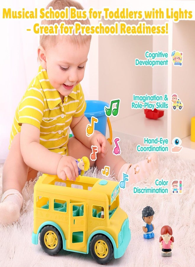 PLAY Yellow School Bus Toy for Toddlers with Figures and Driver | Lights/Music and One-Tap Music Off | Interactive Role Learning Toy | Baby Gift for Boys and Girls First Day of School Gift - Image 2